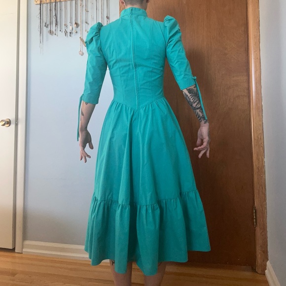 Blue Calico/Western Style Dress - Picture 4 of 5